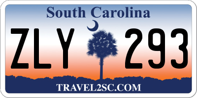 SC license plate ZLY293