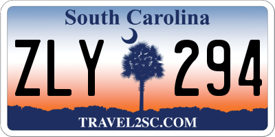 SC license plate ZLY294