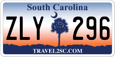 SC license plate ZLY296