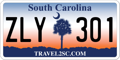 SC license plate ZLY301