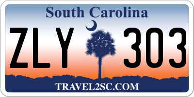 SC license plate ZLY303