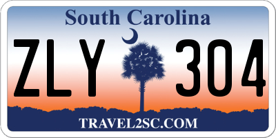 SC license plate ZLY304