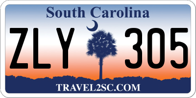 SC license plate ZLY305