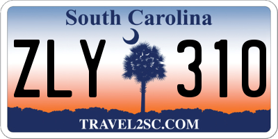 SC license plate ZLY310