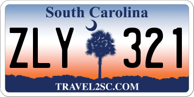 SC license plate ZLY321