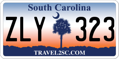 SC license plate ZLY323