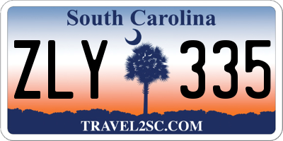 SC license plate ZLY335