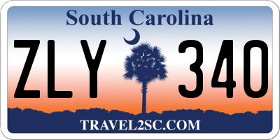 SC license plate ZLY340