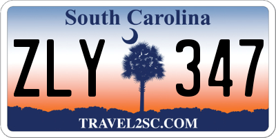 SC license plate ZLY347