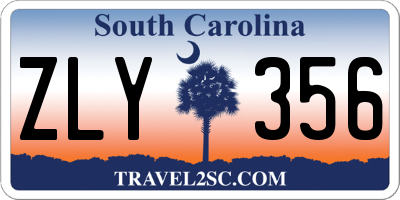 SC license plate ZLY356