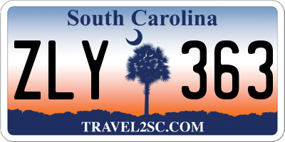 SC license plate ZLY363