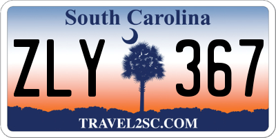 SC license plate ZLY367