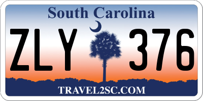 SC license plate ZLY376