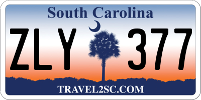 SC license plate ZLY377
