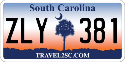 SC license plate ZLY381