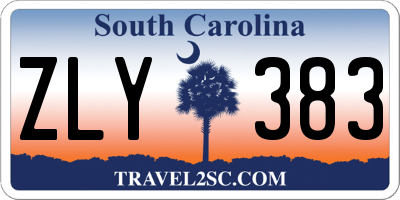 SC license plate ZLY383