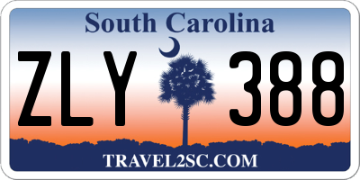 SC license plate ZLY388