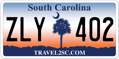 SC license plate ZLY402