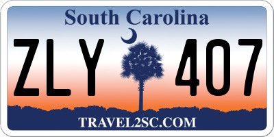 SC license plate ZLY407