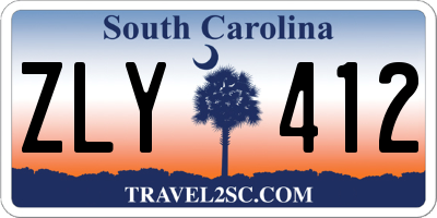 SC license plate ZLY412