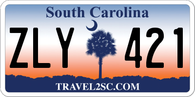 SC license plate ZLY421