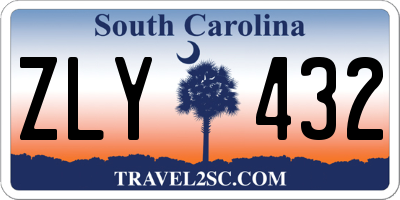 SC license plate ZLY432