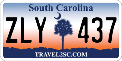 SC license plate ZLY437