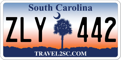 SC license plate ZLY442