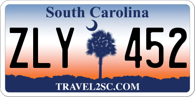 SC license plate ZLY452