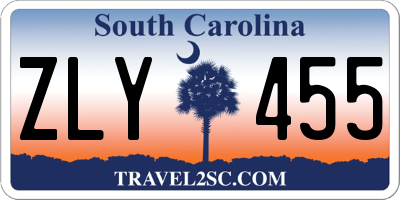 SC license plate ZLY455
