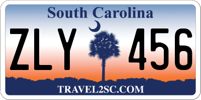 SC license plate ZLY456