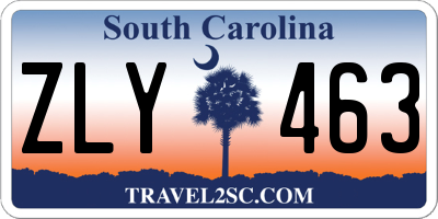SC license plate ZLY463