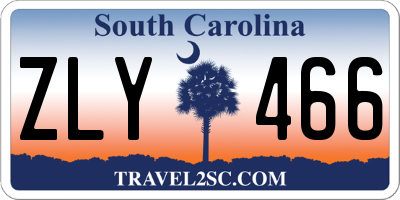 SC license plate ZLY466