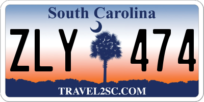 SC license plate ZLY474
