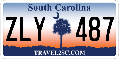 SC license plate ZLY487