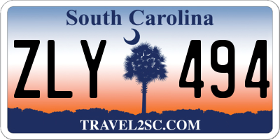 SC license plate ZLY494