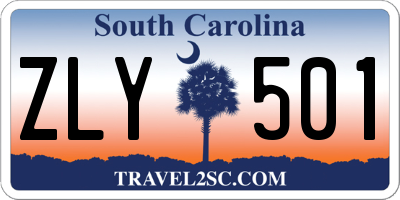 SC license plate ZLY501