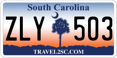 SC license plate ZLY503