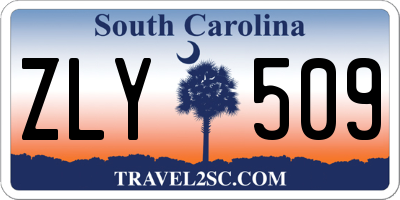 SC license plate ZLY509