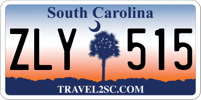 SC license plate ZLY515