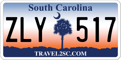 SC license plate ZLY517