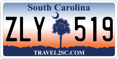 SC license plate ZLY519