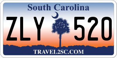 SC license plate ZLY520