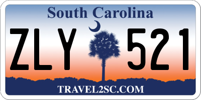 SC license plate ZLY521
