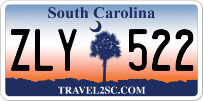SC license plate ZLY522
