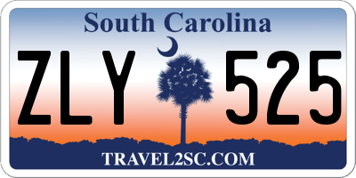 SC license plate ZLY525