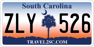 SC license plate ZLY526