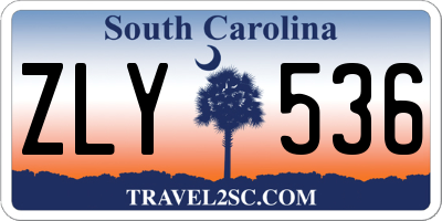 SC license plate ZLY536