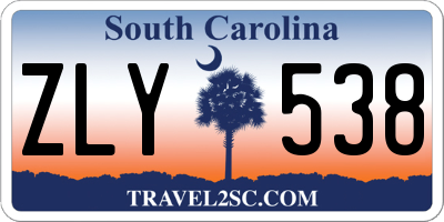 SC license plate ZLY538