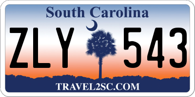 SC license plate ZLY543